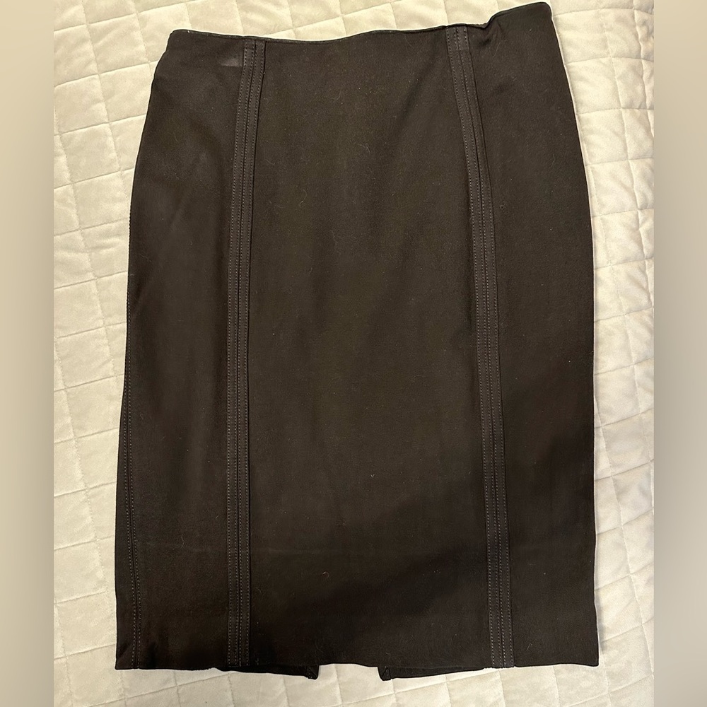 White House Black Market black ponte pencil skirt size 4